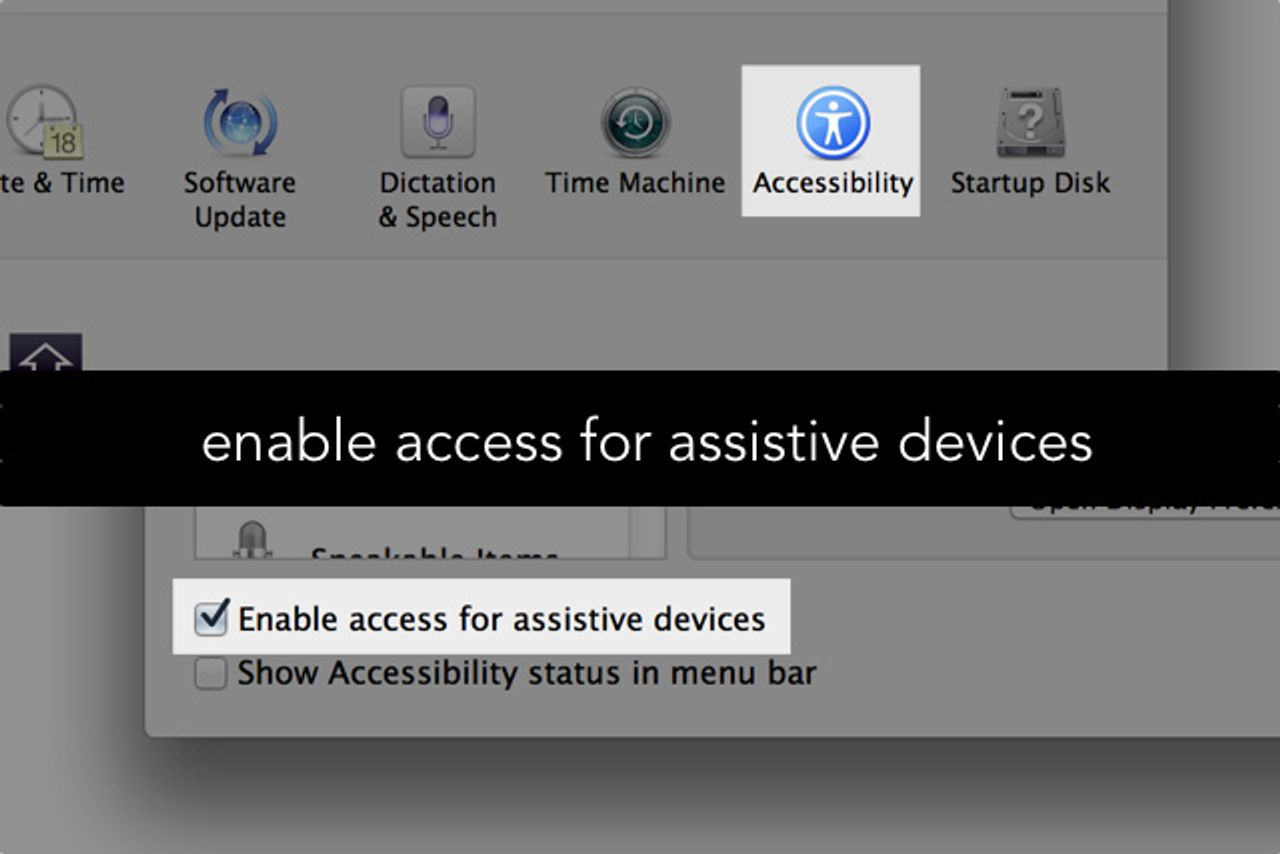 Dialog of enabling assistive access